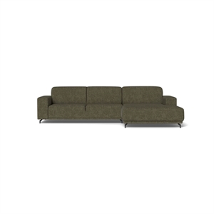 OHIO CHAISELONG SOFA - 688 GRØN STOF - MÅL: 274 X 174 CM.